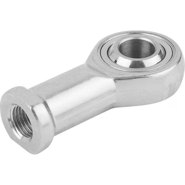 Rod End, Stainless Steel, Polished, M12 Thrd Sz, 22 mm Thrd Lg, 66 mm Overall Lg, Kipp, Mfr#: K0721.121